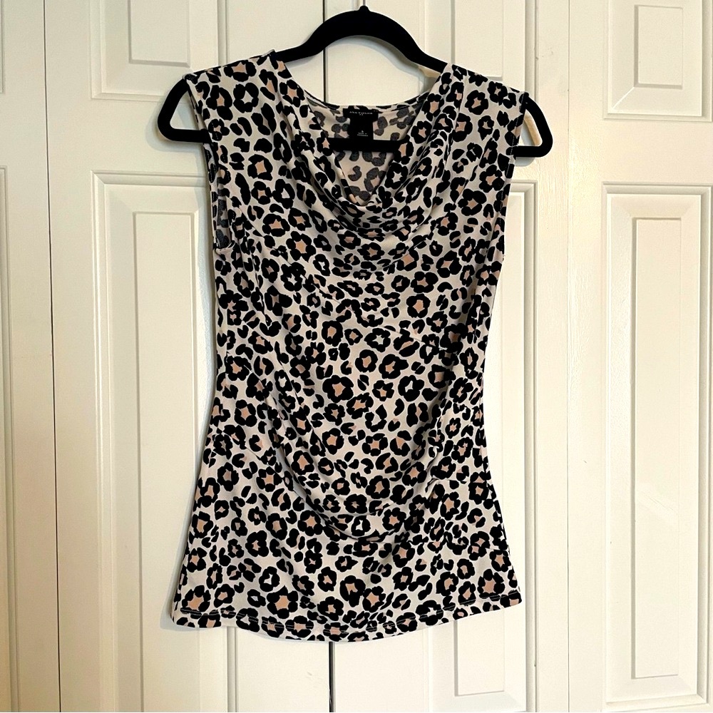 Ann Taylor Leopard Print Sleeveless Top
